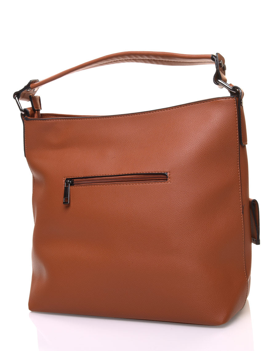 Sac à main clouté camel