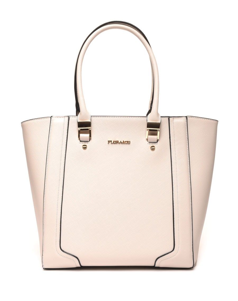 Sac à main gris clair détails anses