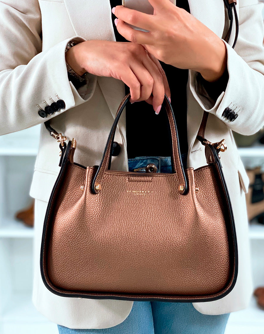 Sac à Main Marron Métallisé - Le Glamour au Bout de Vos Doigts