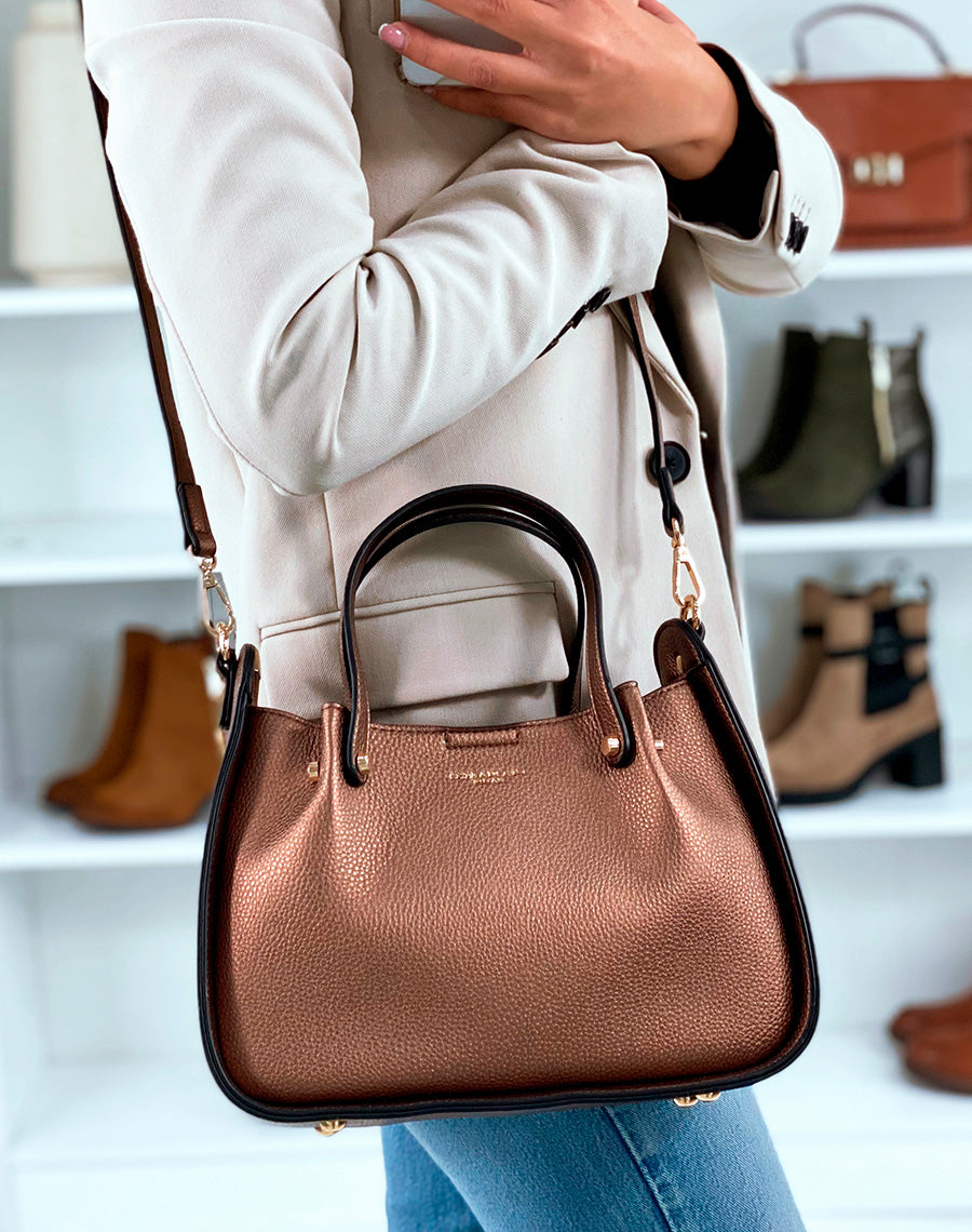Sac à Main Marron Métallisé - Le Glamour au Bout de Vos Doigts