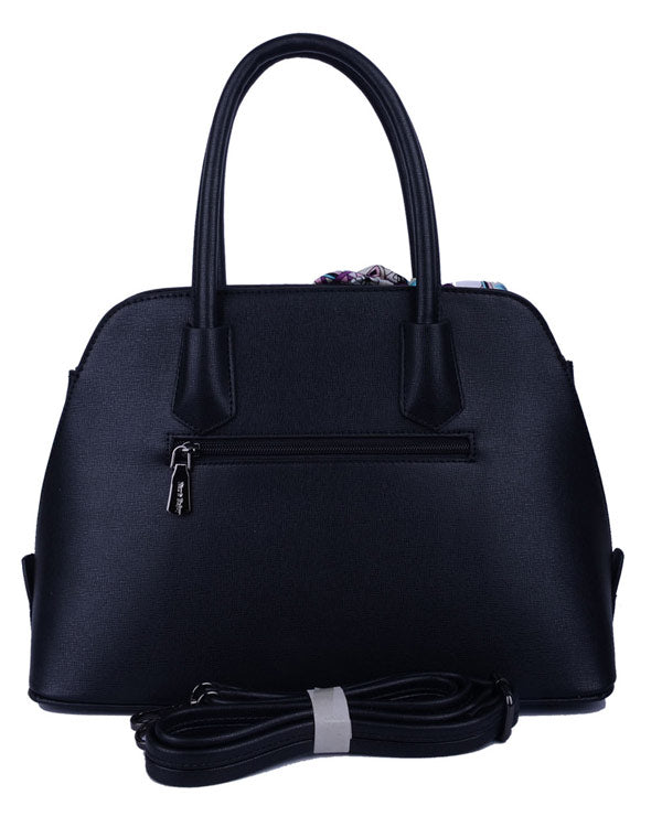 Sac à main noir avec foulard