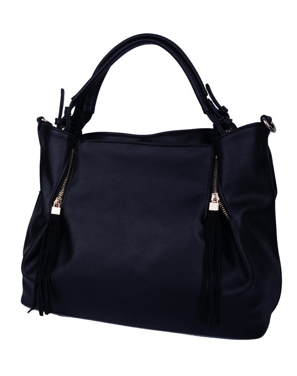 Sac à main noir avec pampilles