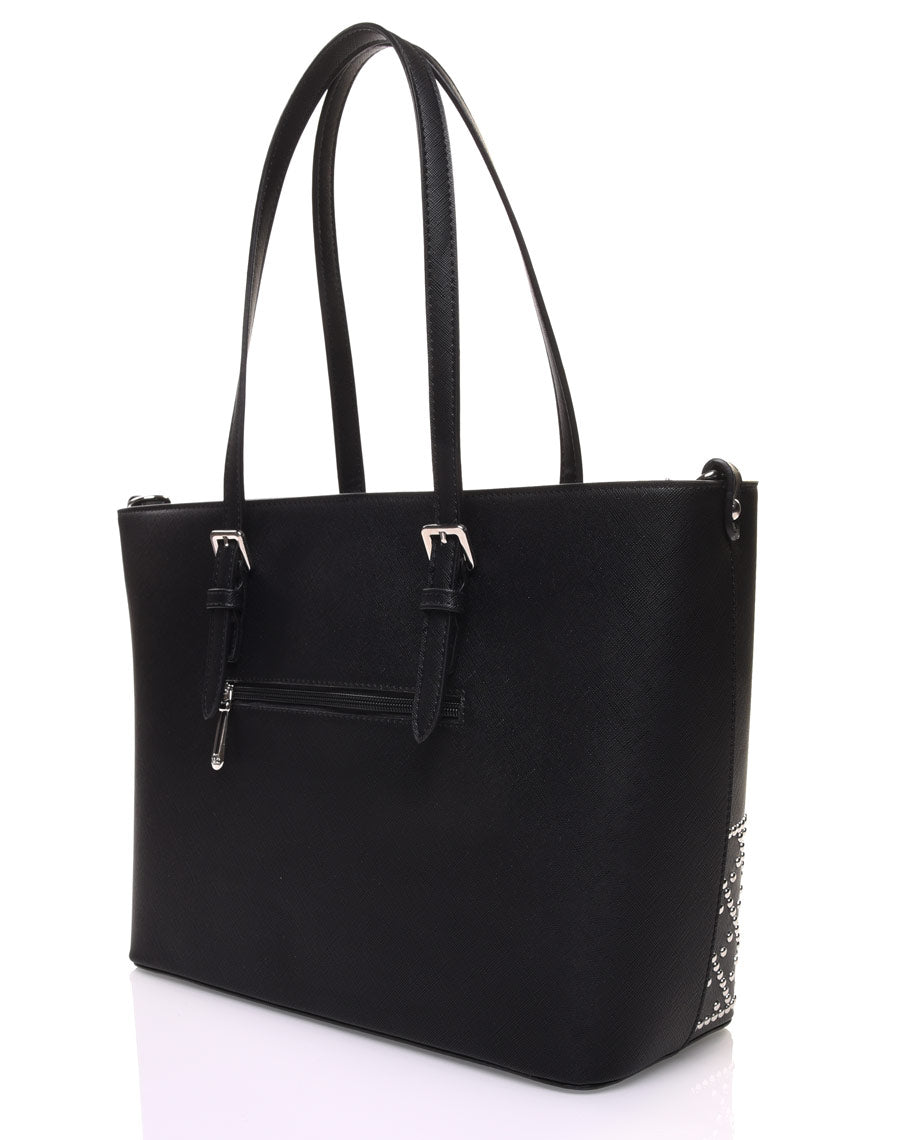 Sac à main noir clouté
