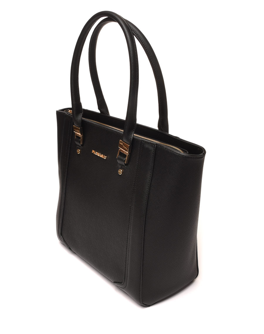 Sac à main noir détails anses