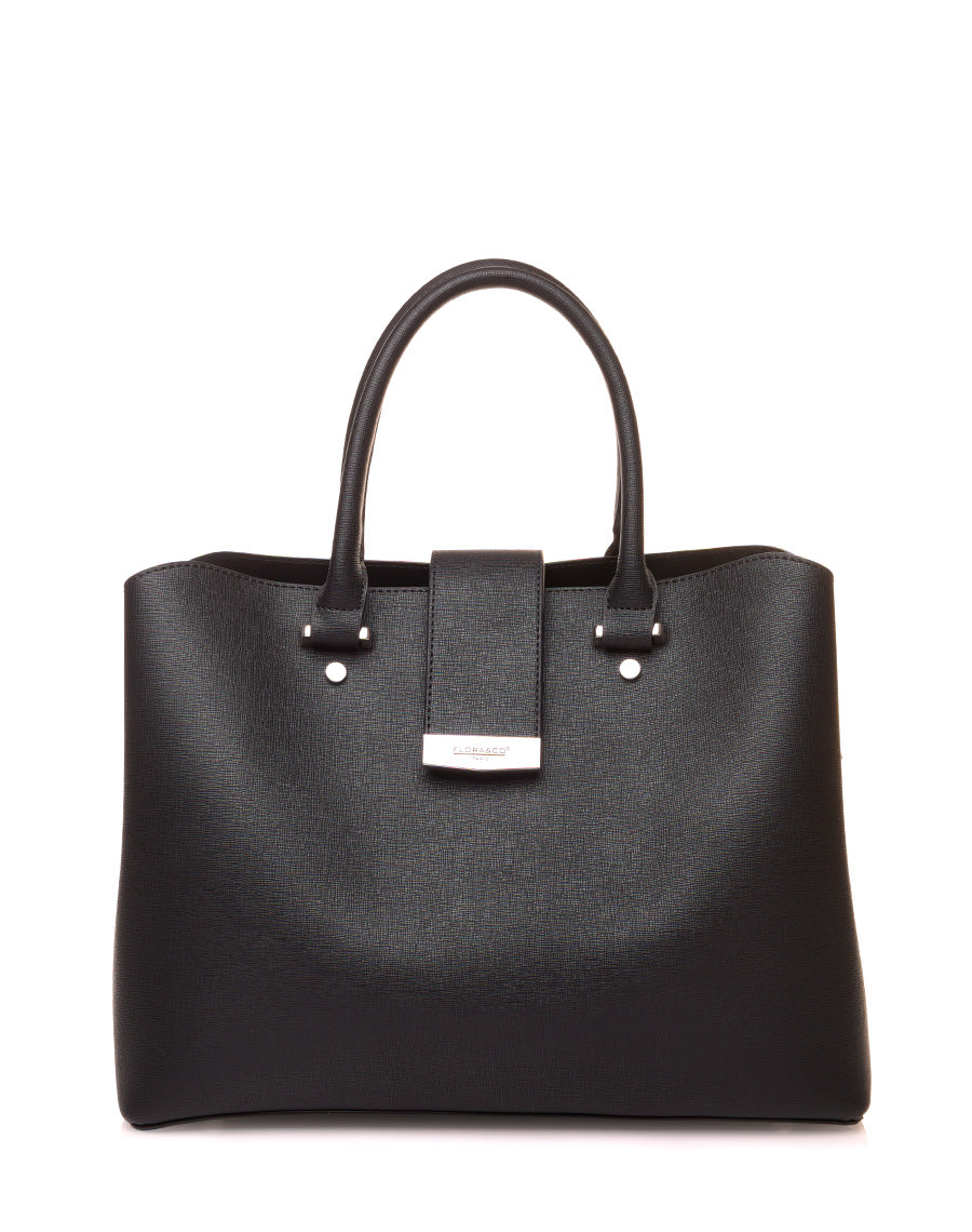 Sac à main noir à lanière aimante