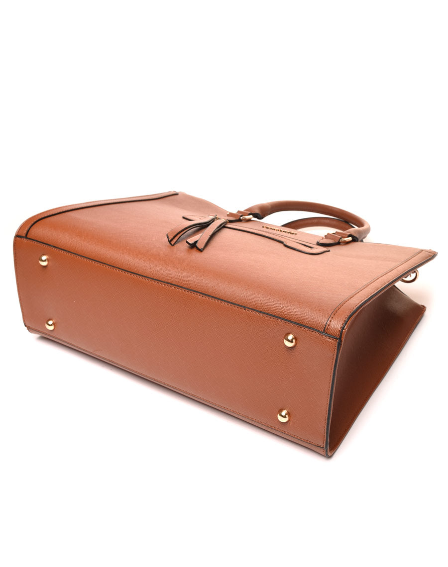 Sac à main poche zippée camel