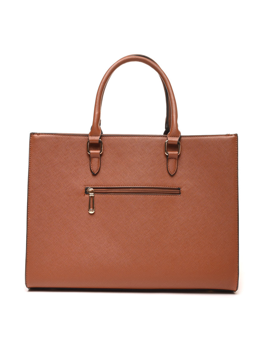 Sac à main poche zippée camel