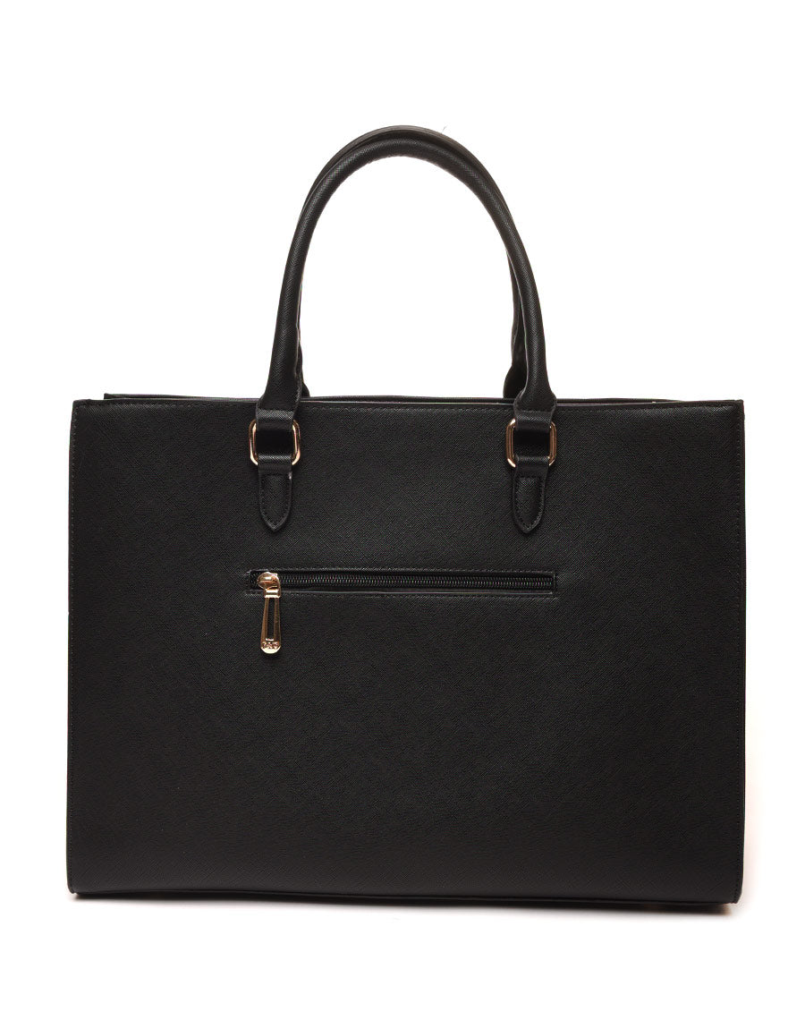 Sac à main poche zippée noir