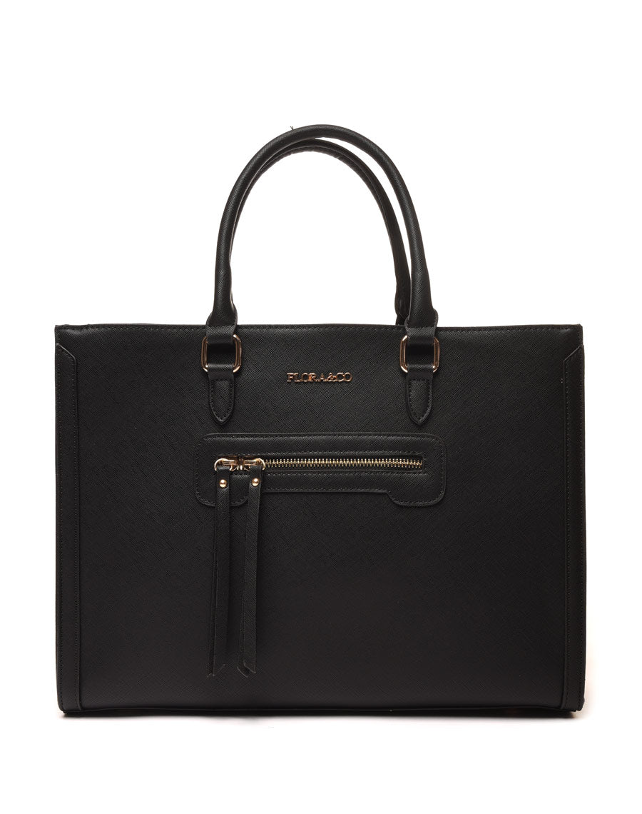 Sac à main poche zippée noir