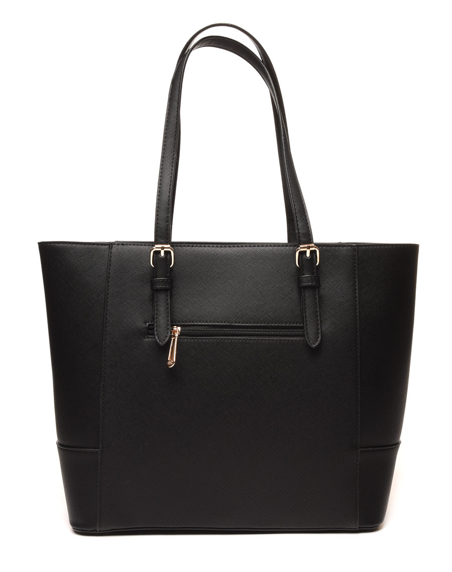 Sac à main à poche zippée noir