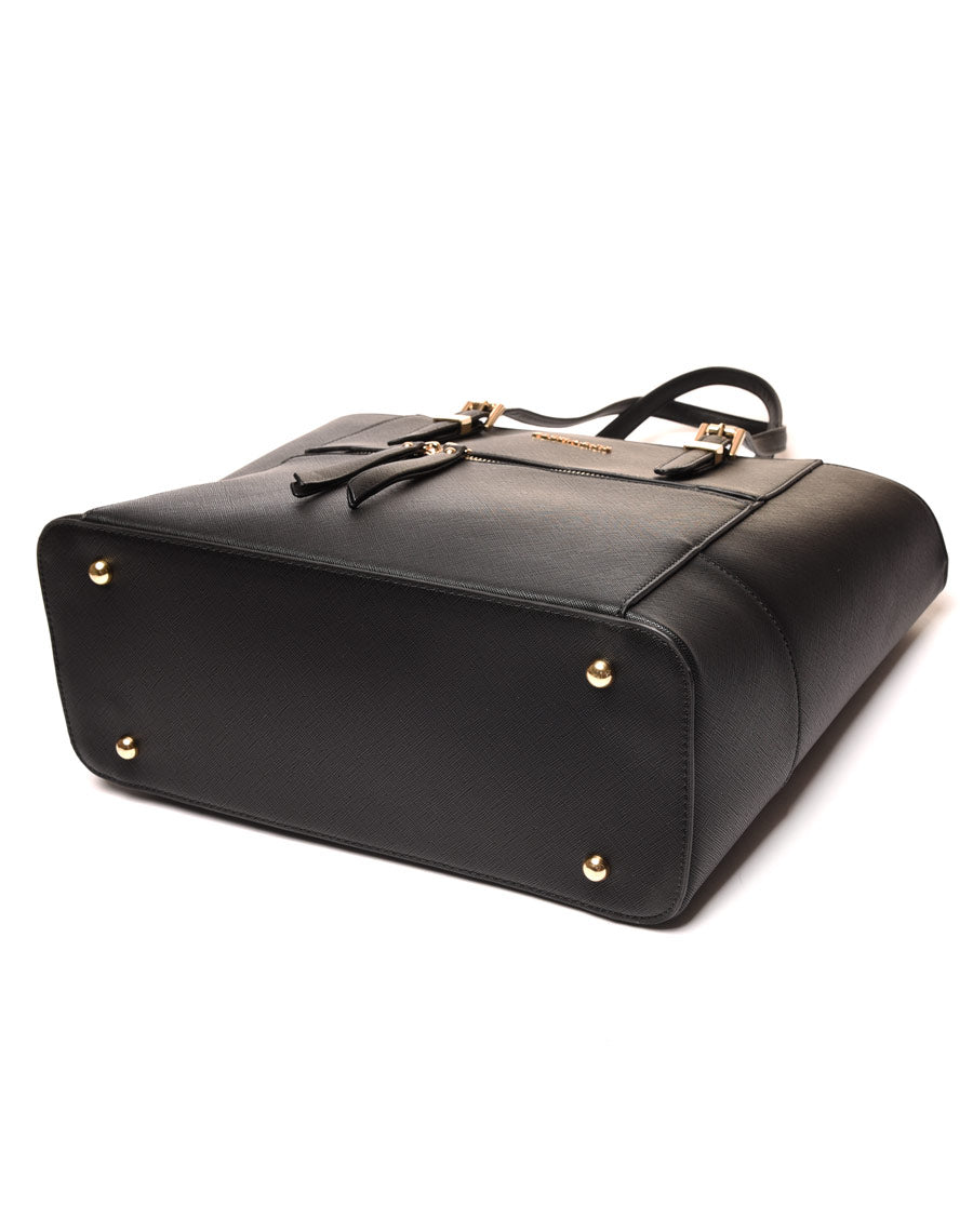 Sac à main à poche zippée noir