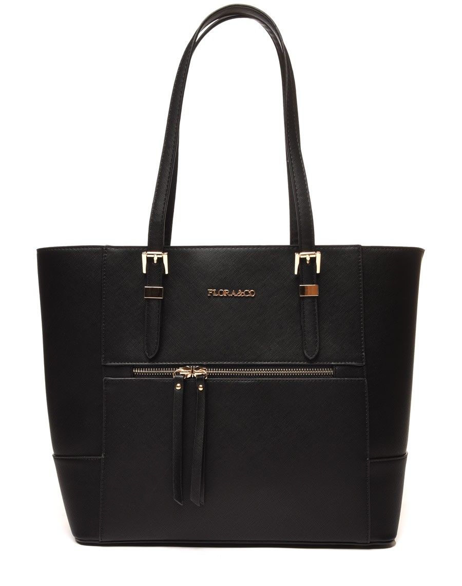 Sac à main à poche zippée noir