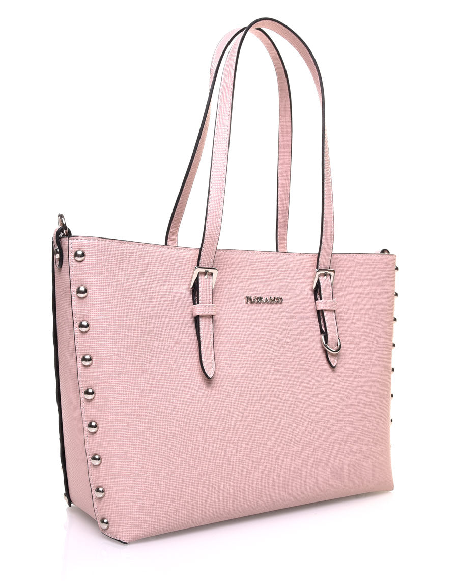 Sac à main quadrillé rose pale