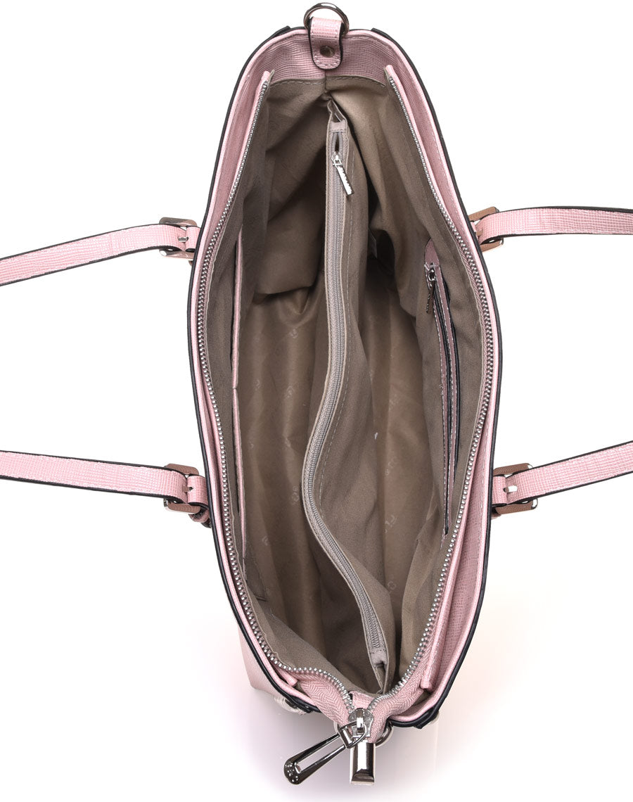 Sac à main quadrillé rose pale