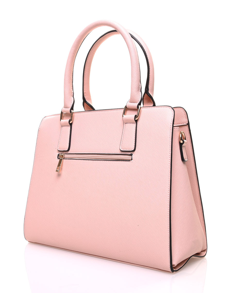 Sac à main rose blanc et noir