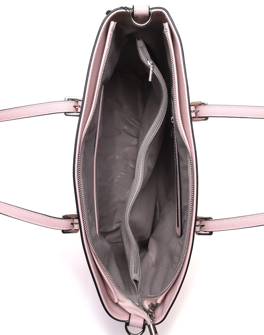 Sac à main rose pale clouté