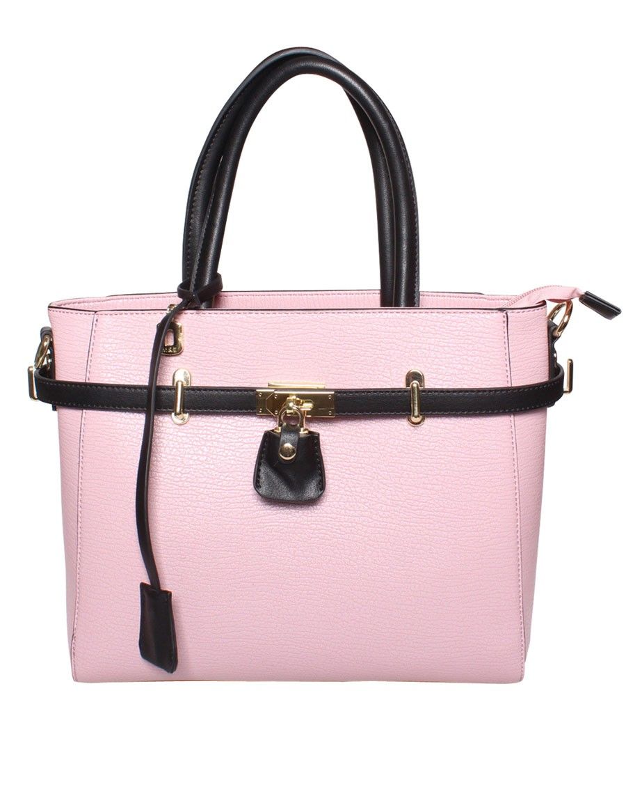 Sac à main rose rigide