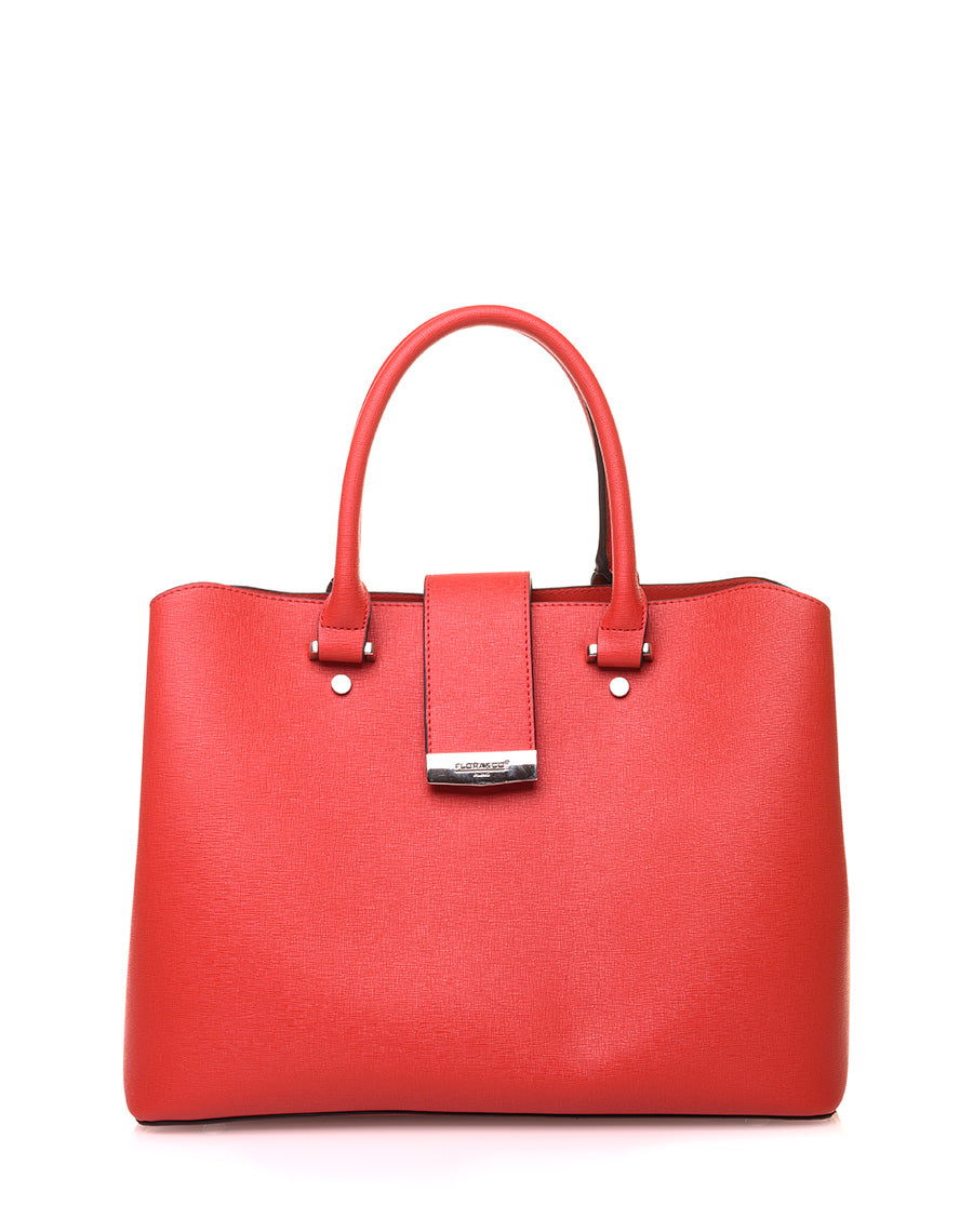 Sac à main rouge à lanière aimante