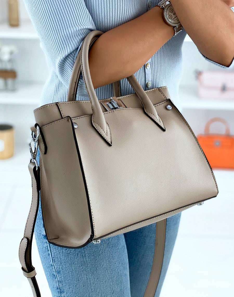 Sac à main taupe