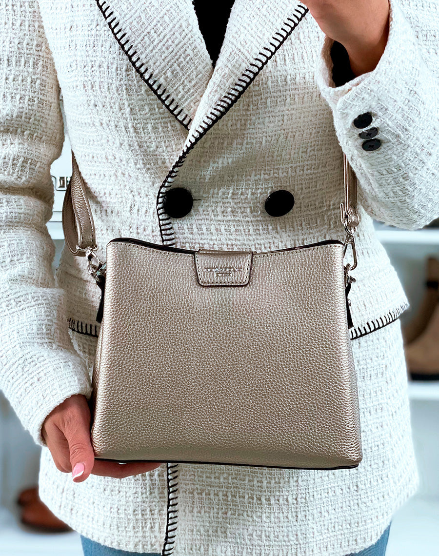 SAC ? MAIN TAUPE METALLIS? ?CLAT