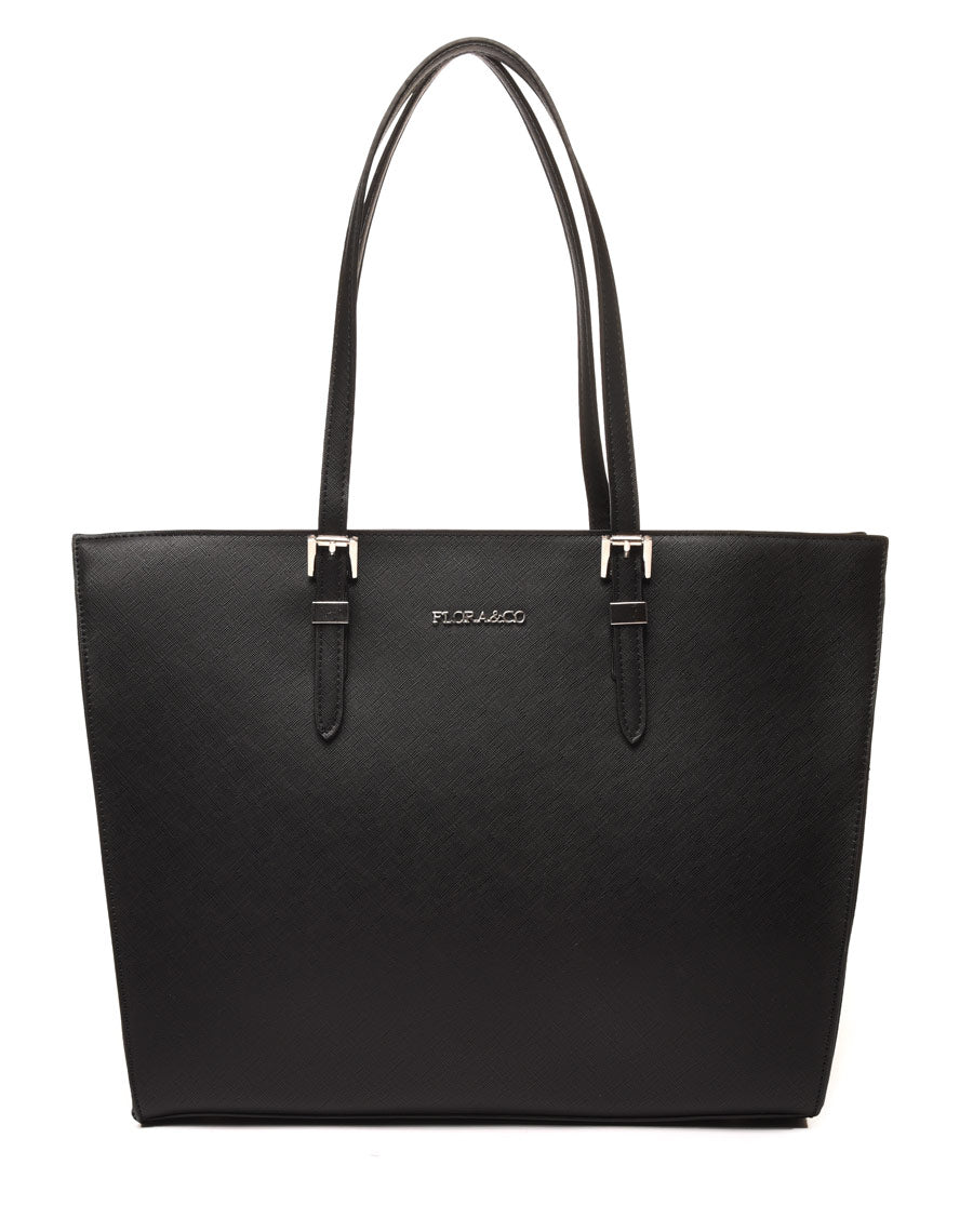 Sac à main trapèze noir