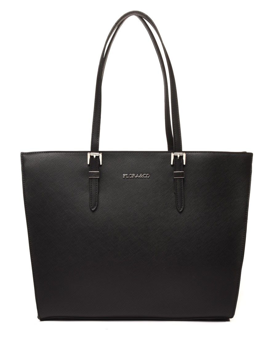 Sac à main trapèze noir