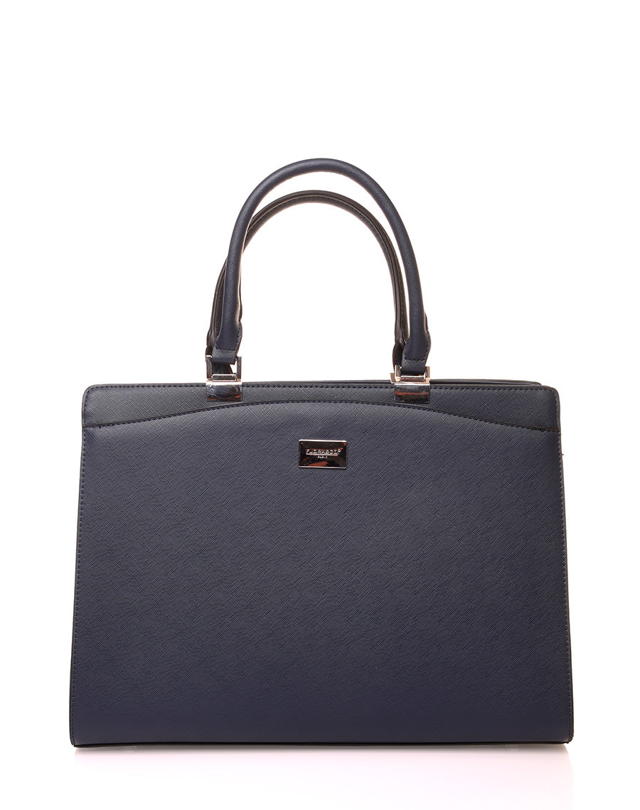 Sac à main type cabas bleu