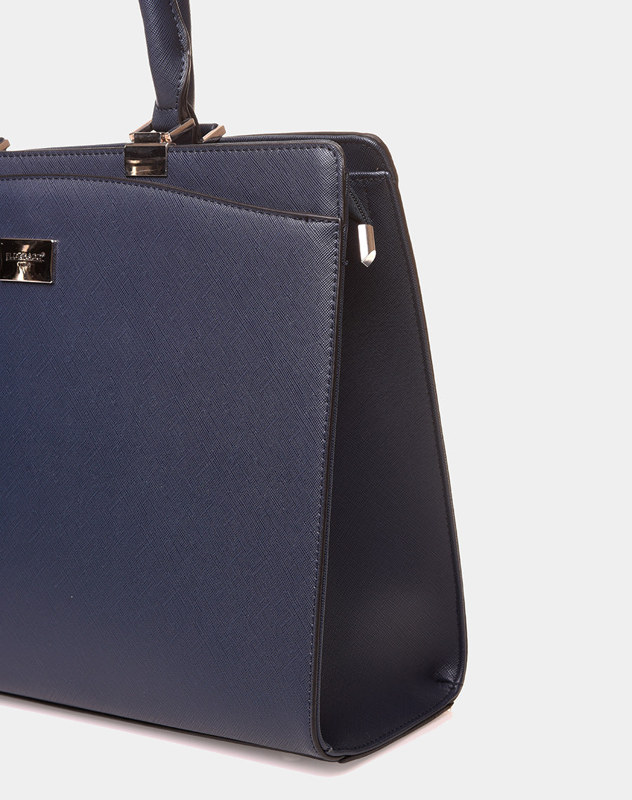 Sac à main type cabas bleu