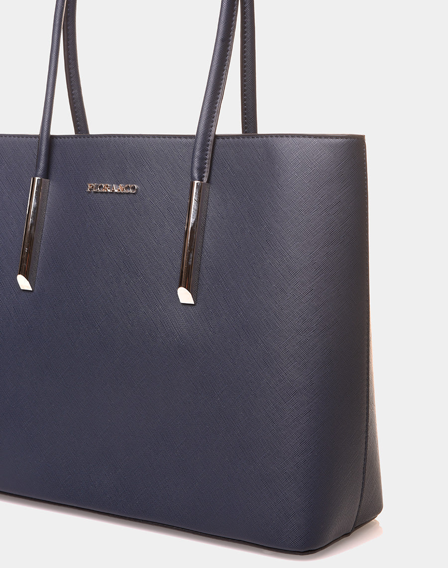 Sac à main type cabas bleu