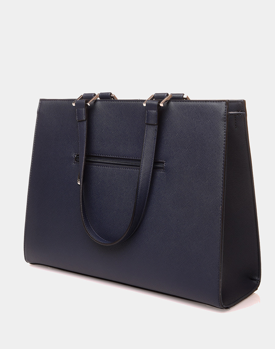 Sac à main type cabas bleu