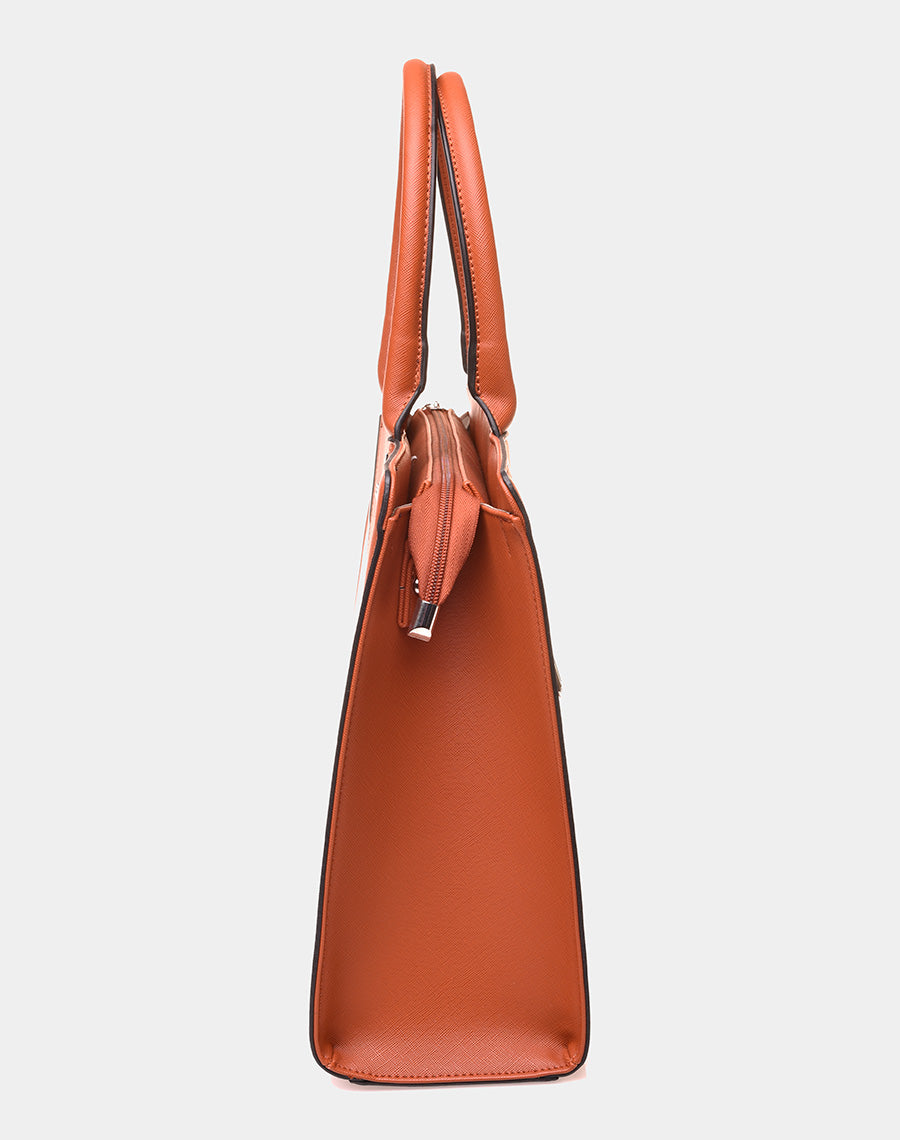 Sac à main type cabas camel