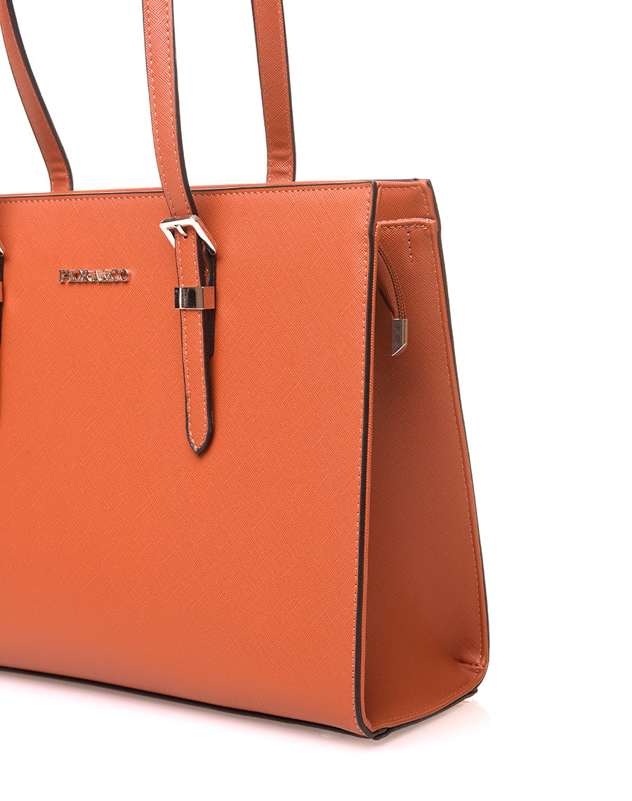 Sac à main type cabas camel