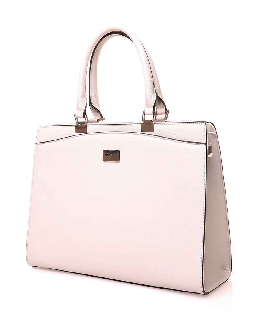 Sac à main type cabas gris clair