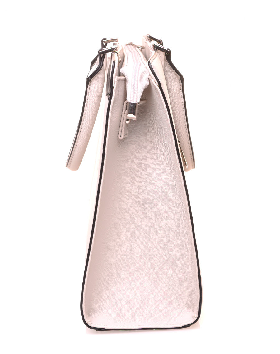 Sac à main type cabas gris clair