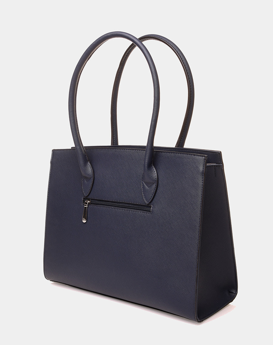 Sac à main type cabas élégant bleu