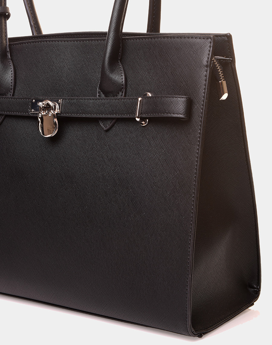 Sac à main type cabas élégant noir
