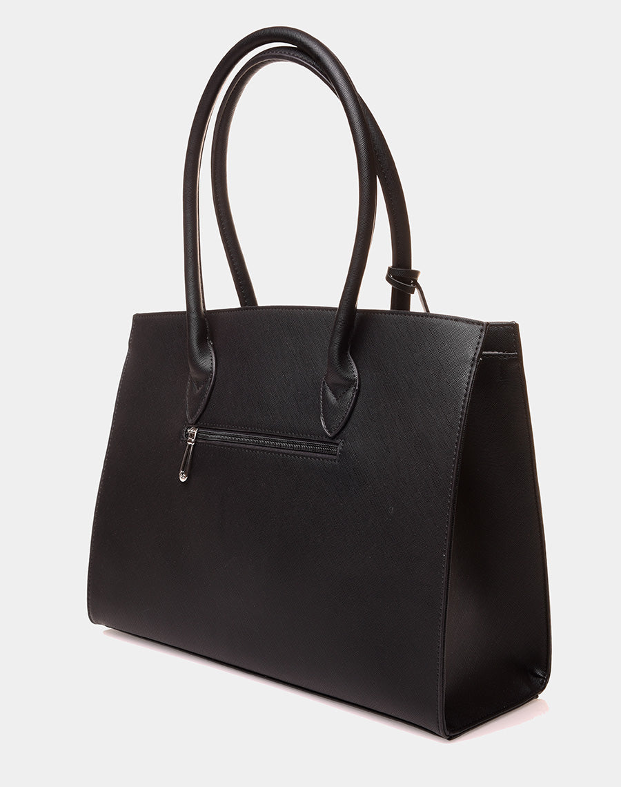 Sac à main type cabas élégant noir