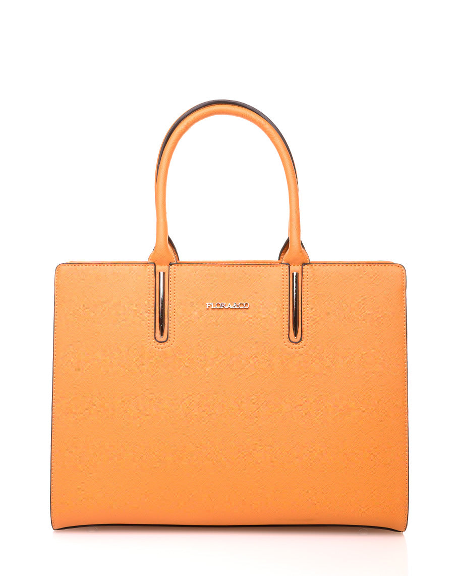 Sac à main type cabas moutarde