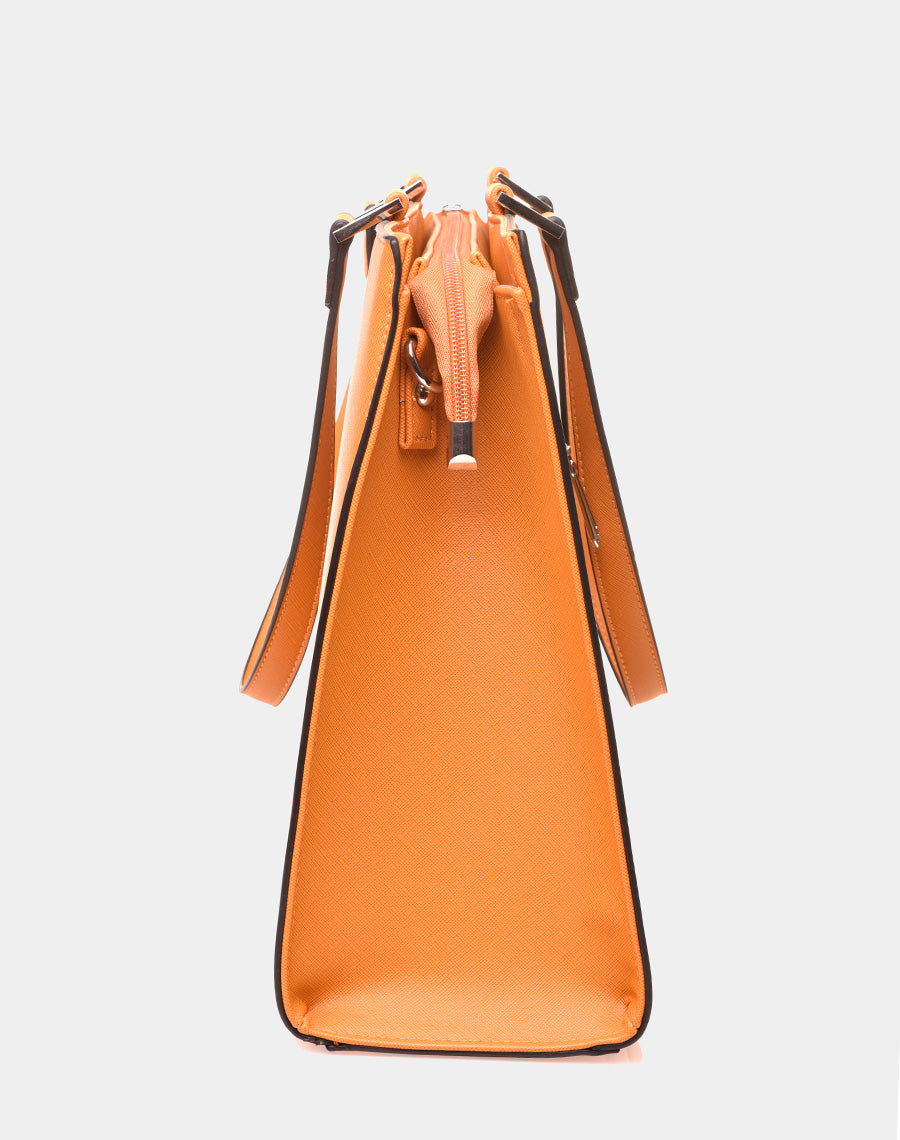 Sac à main type cabas moutarde