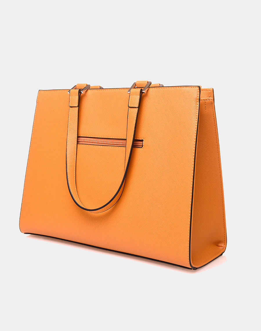 Sac à main type cabas moutarde