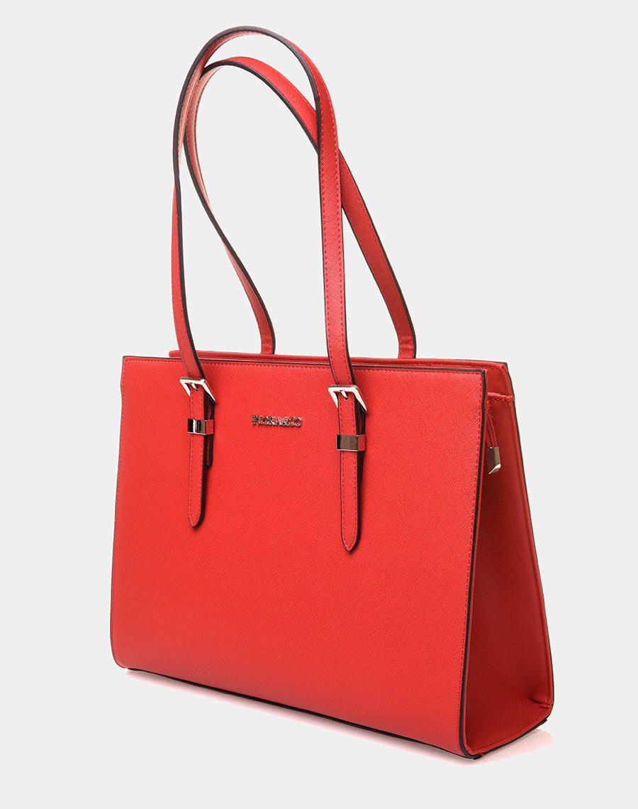 Sac à main type cabas rouge