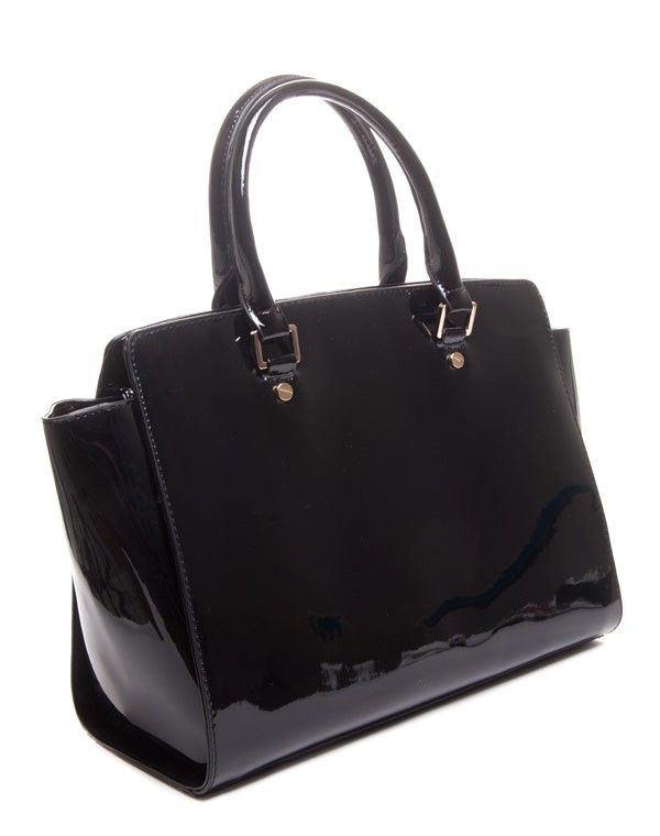 Sac à main vernis noir Flora&Co
