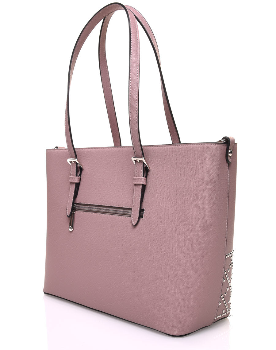 Sac à main vieux rose clouté