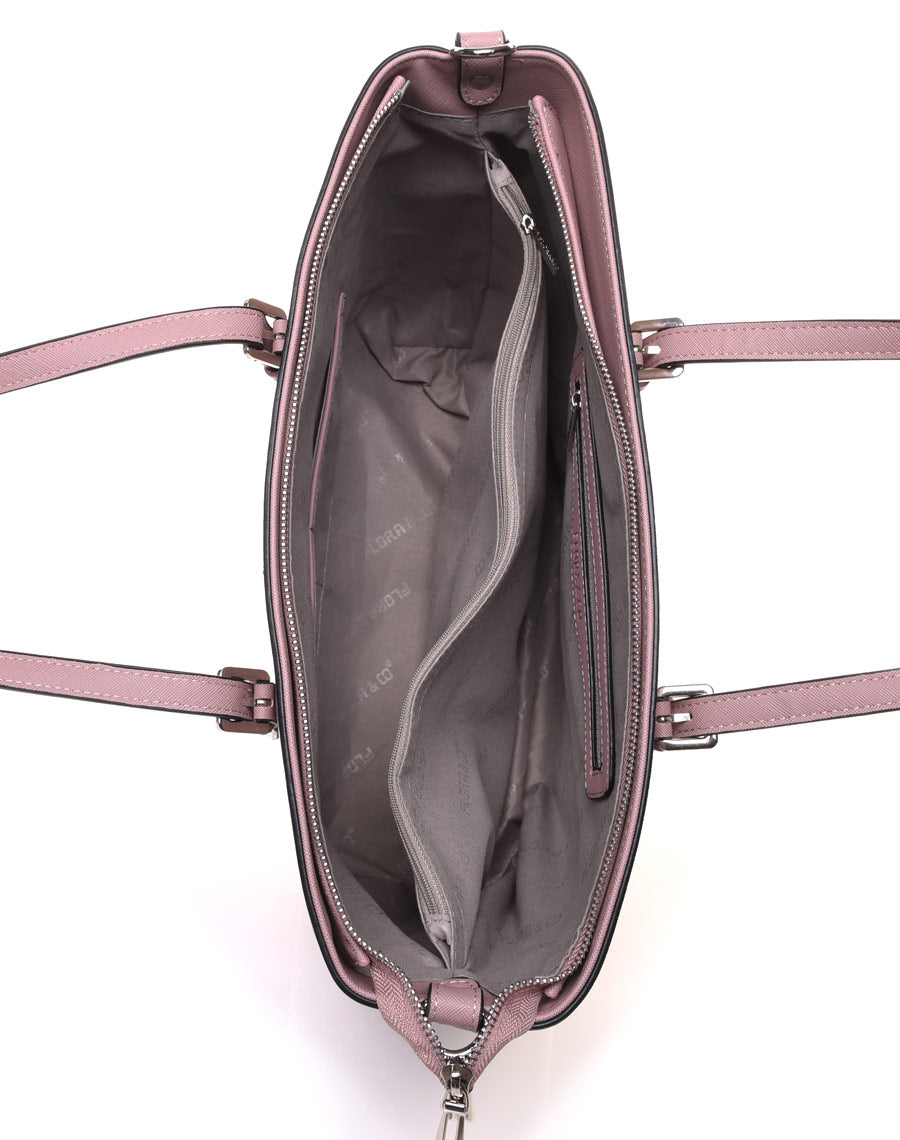 Sac à main vieux rose clouté