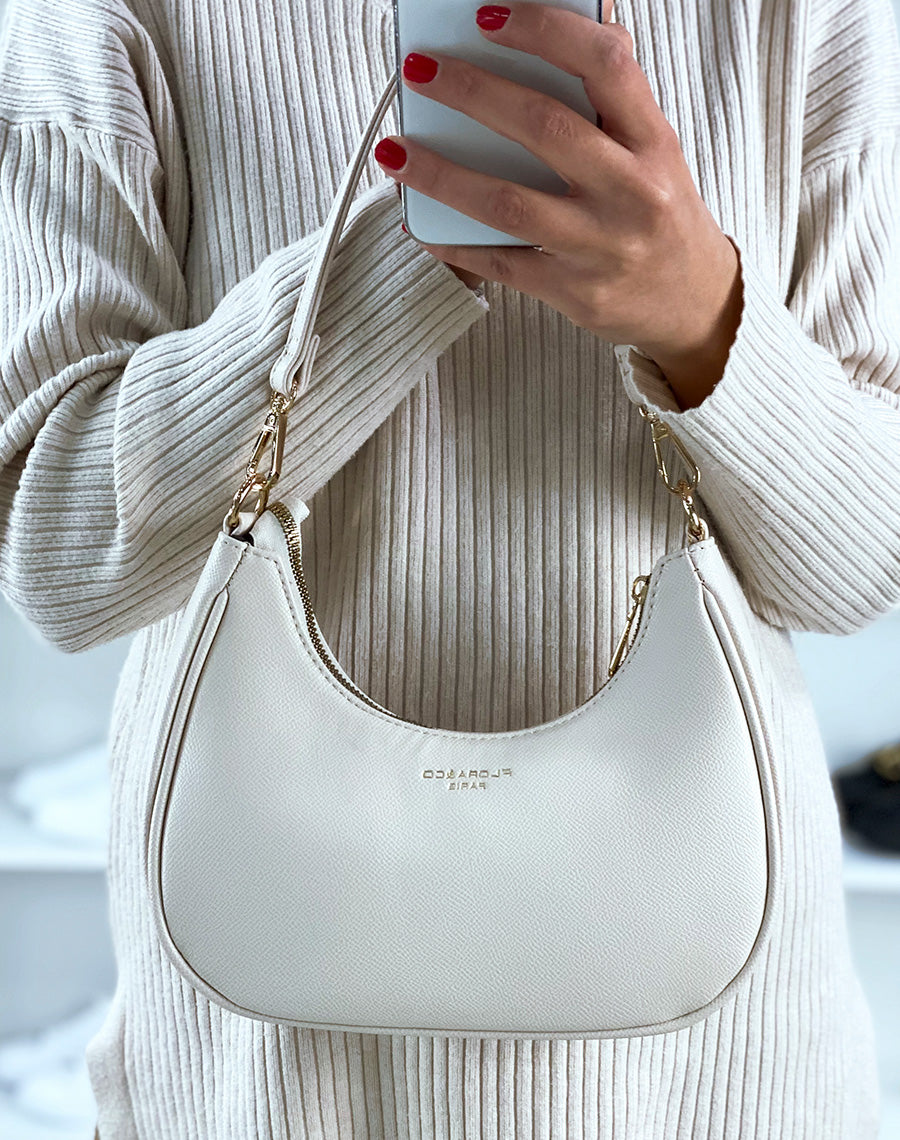 Sac porté épaule beige