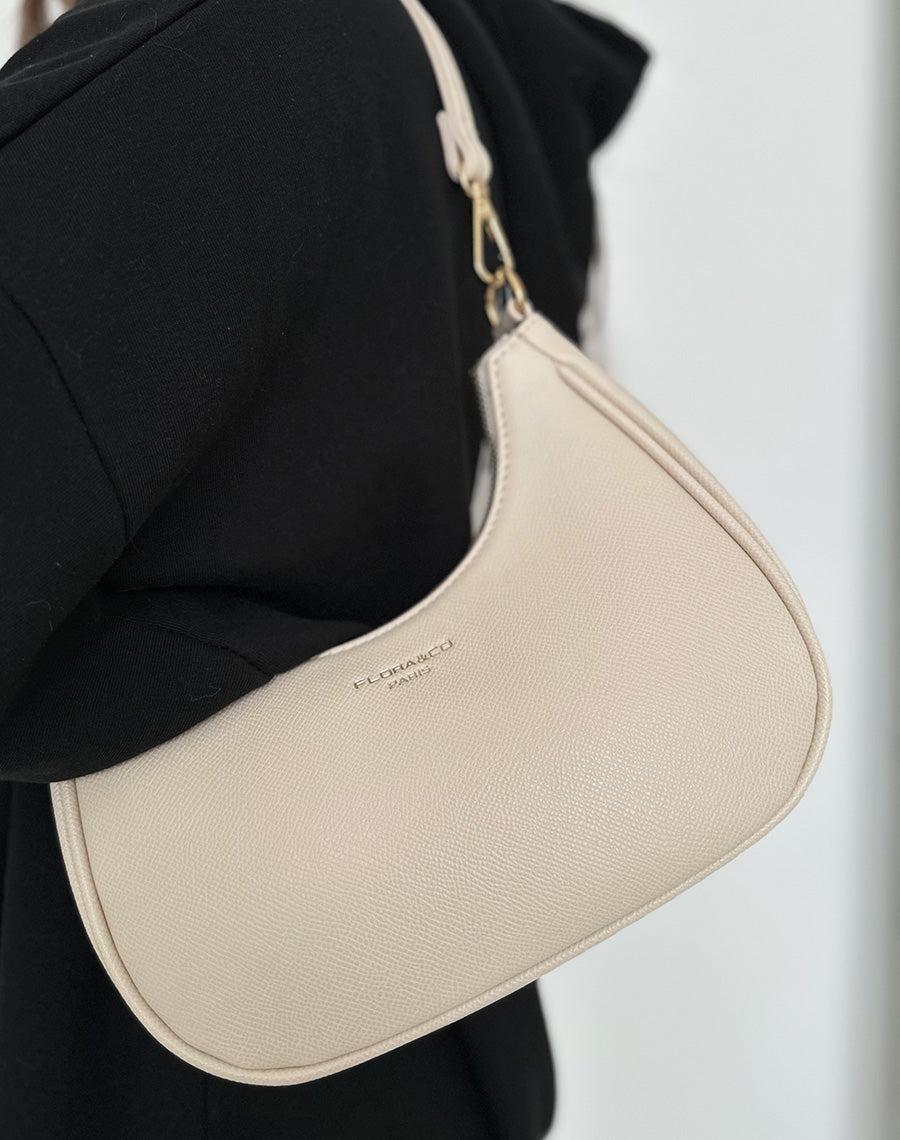 Sac porté épaule beige