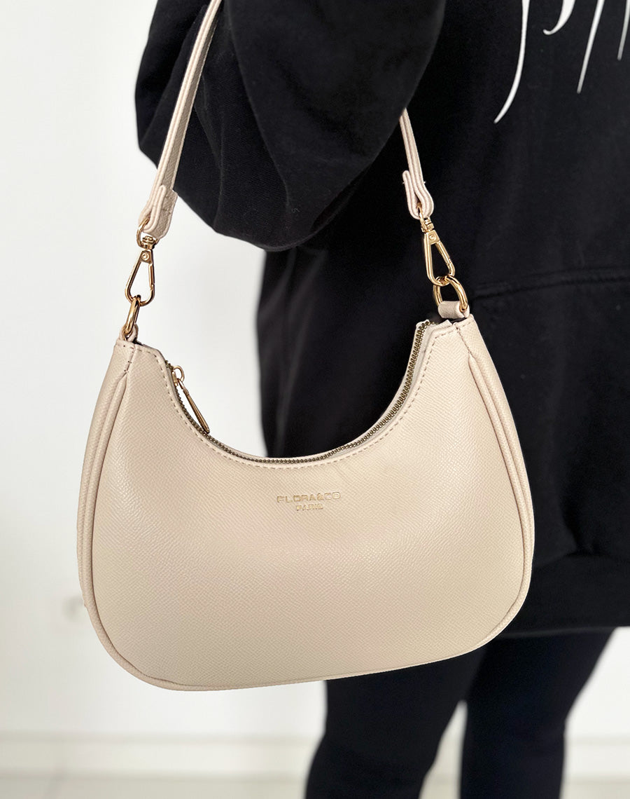 Sac porté épaule beige