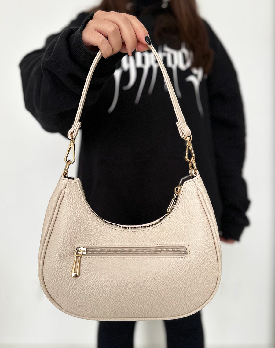 Sac porté épaule beige