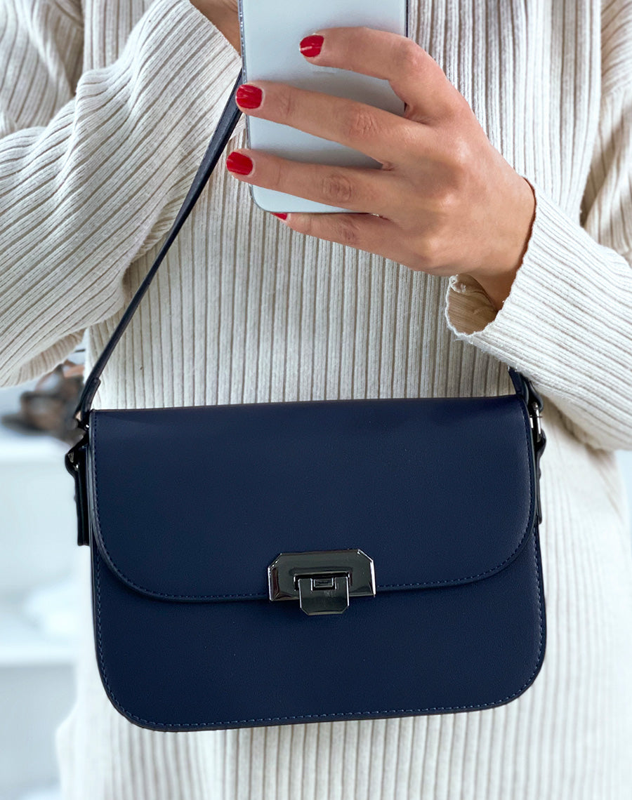 Sac porté épaule bleu