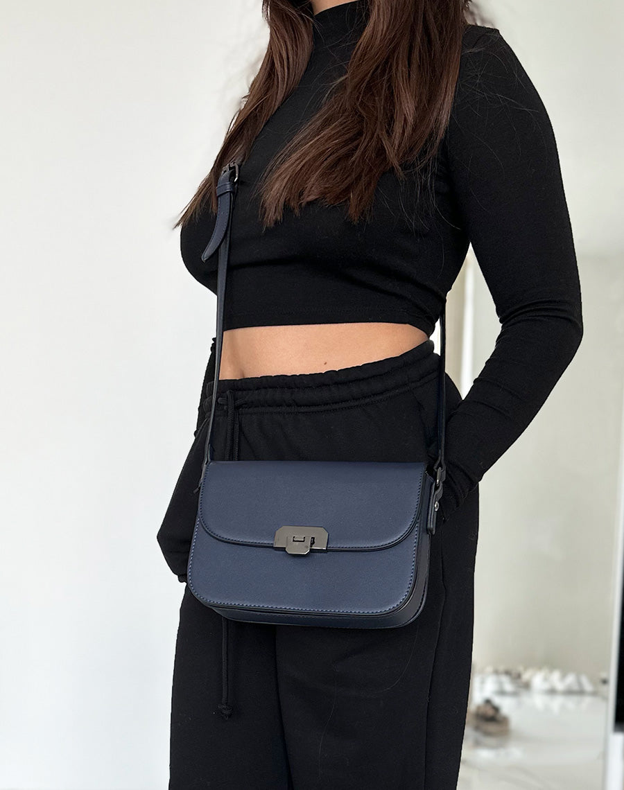 Sac porté épaule bleu